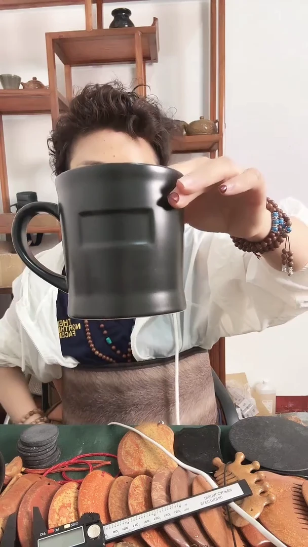 老虎石砭石粉老虎石办公杯