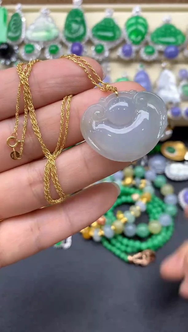 【闪购商品】翡翠颈饰18K金镶嵌125-中国好珍宝
