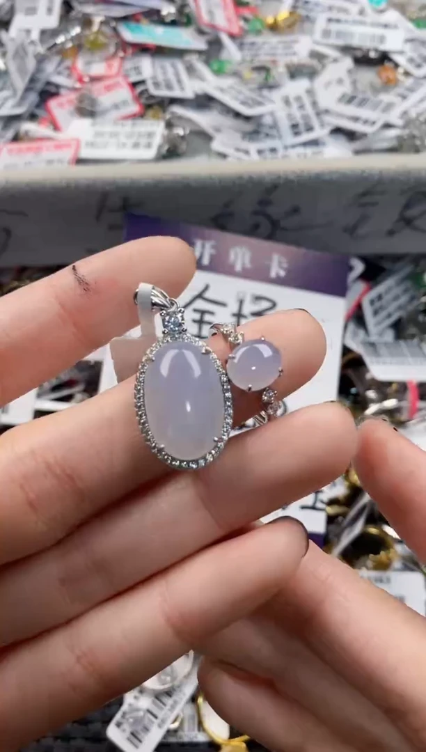 翡翠戒指银S925镶嵌111-------1