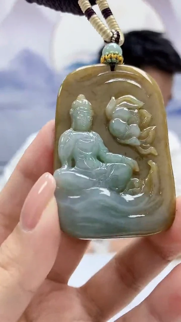 定制翡翠未镶嵌5028xx-毛货挂件64