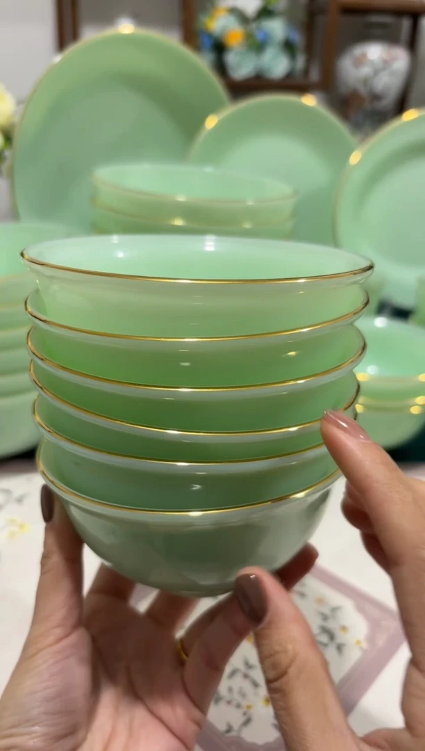 4.5英寸玉瓷碗6个口径11.5厘米