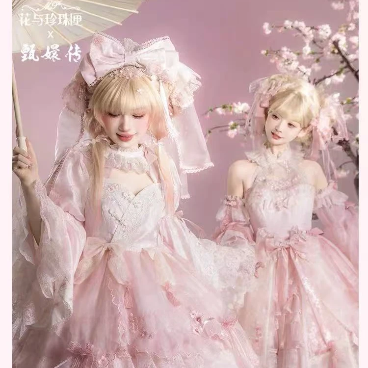 花与珍珠匣成都店现货甄嬛传联名系列原创设计lolita国风甜美裙子
