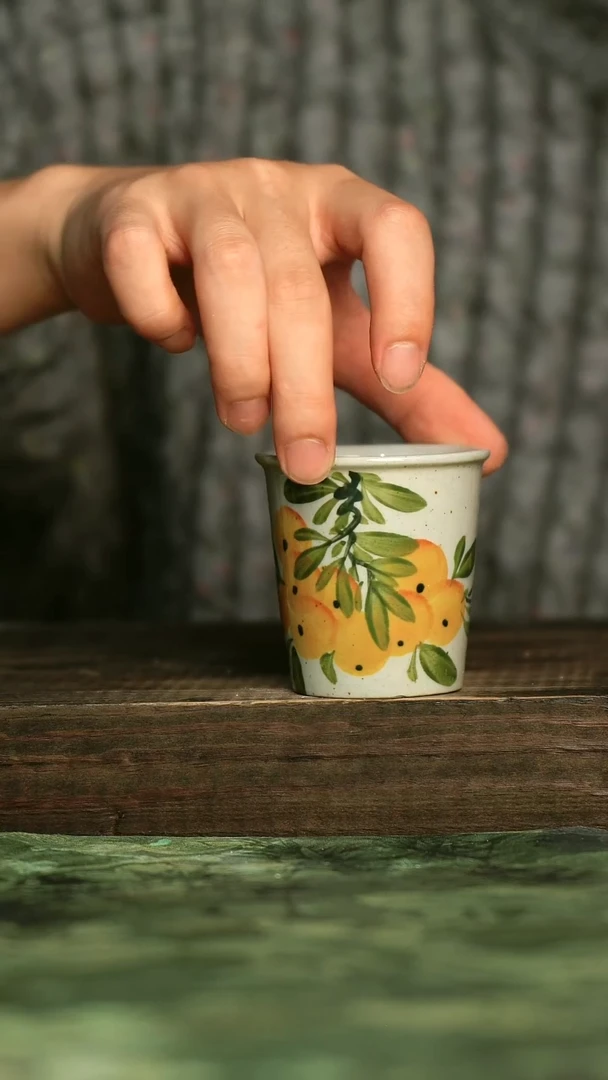陶瓷青诗集手工手绘瓷器