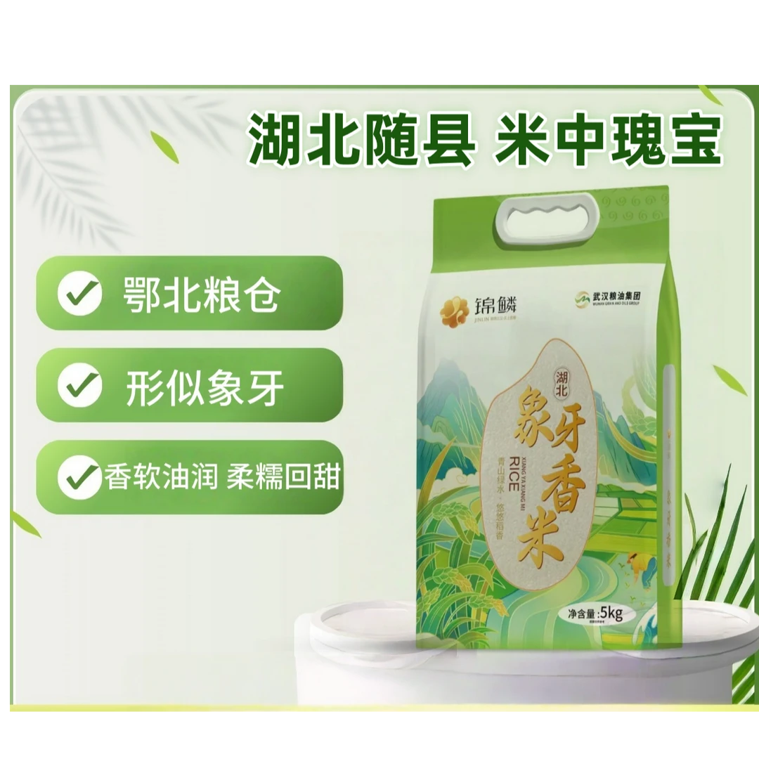 锦鳞象牙香米 10斤 清爽口感细长米粒 米饭松散 炒饭煲仔饭 新米