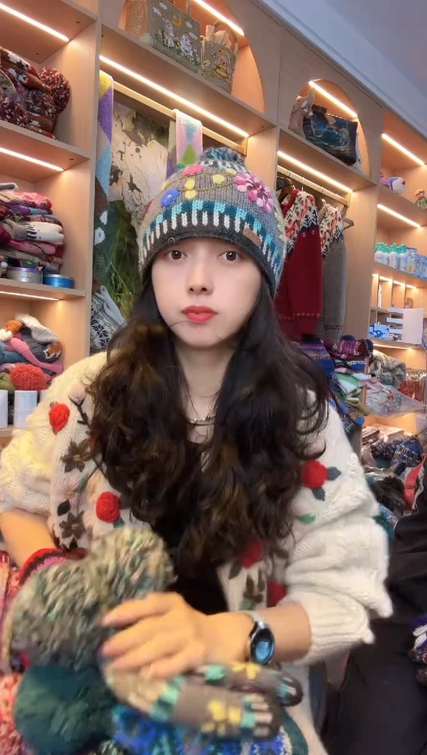 绵羊毛美利奴提花单球帽