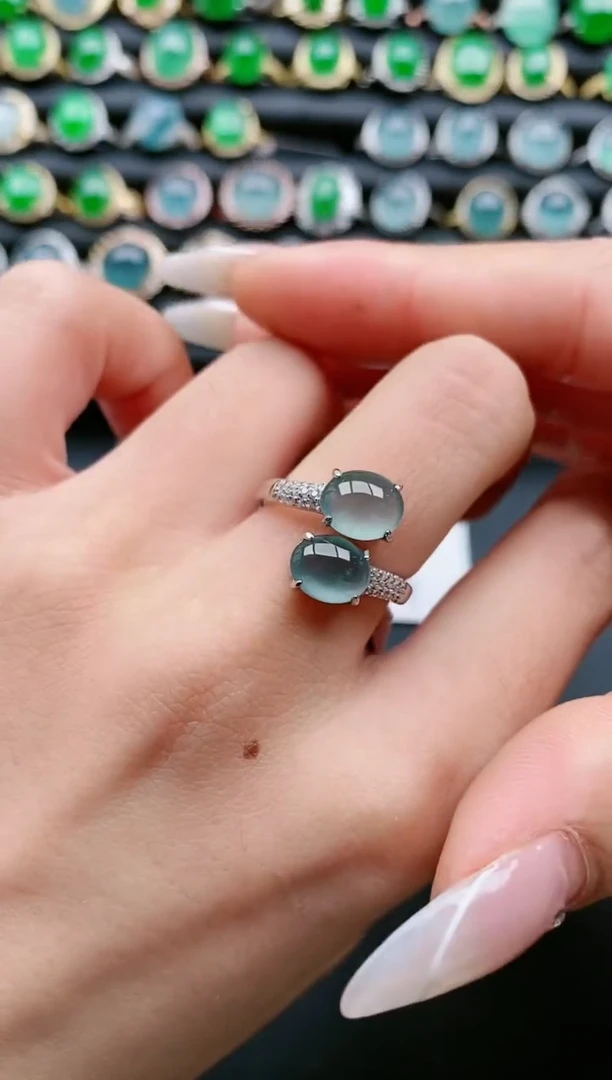 【闪购商品】翡翠戒指银S925镶嵌1111111111