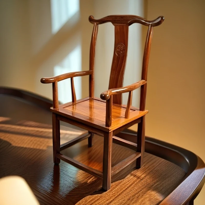 黄金檀椅子摇椅扶手椅休闲椅实木椅靠背椅官帽椅桌椅书椅古典