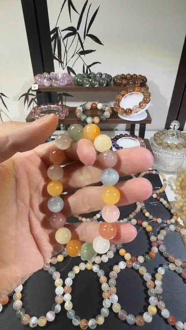 水晶摆件未镶嵌SJ-306彩兔毛手串