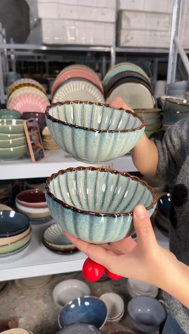 陶瓷外贸尾货瑕疵满20包邮X2米饭碗