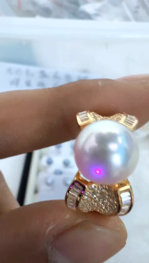 【闪购商品】海水珍珠戒指银S925镶嵌戒指