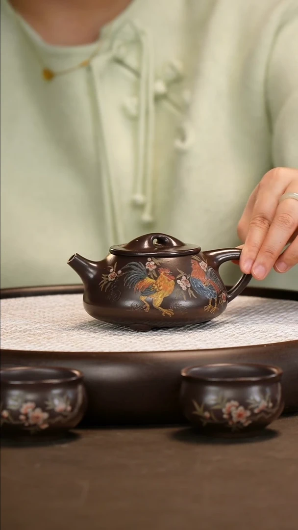 茶壶紫砂【顾海荣】紫泥景舟石瓢套组    270CC