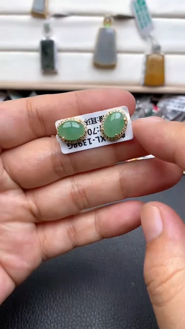 银S925镶嵌戒指翡翠1