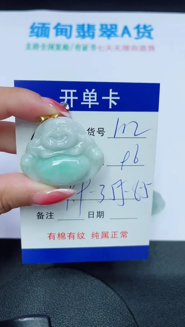 翡翠未镶嵌吊坠(赠链)112