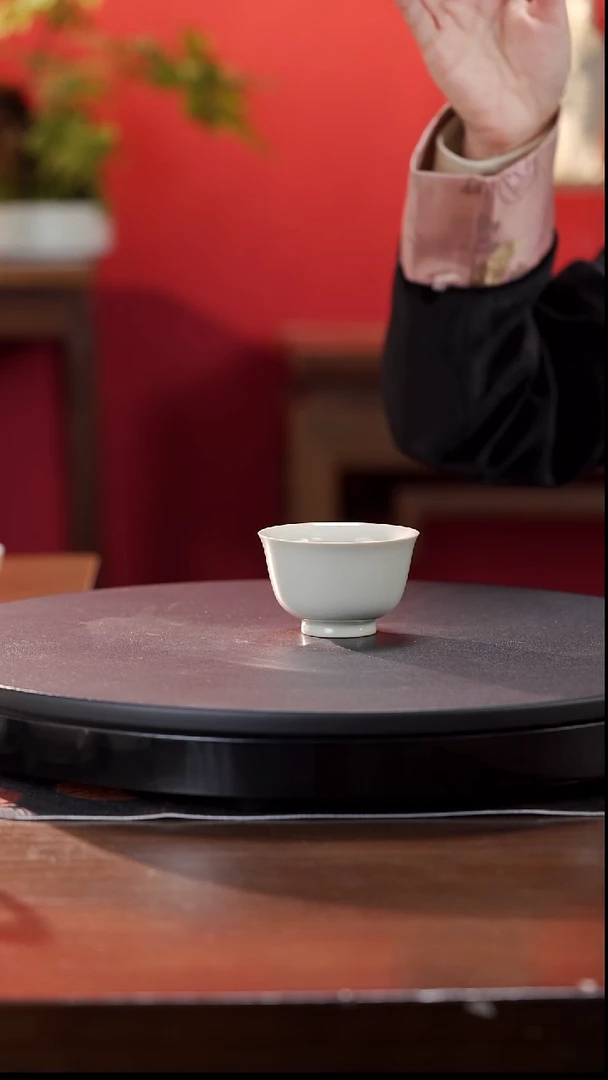 瓷片柴烧压手杯-光素