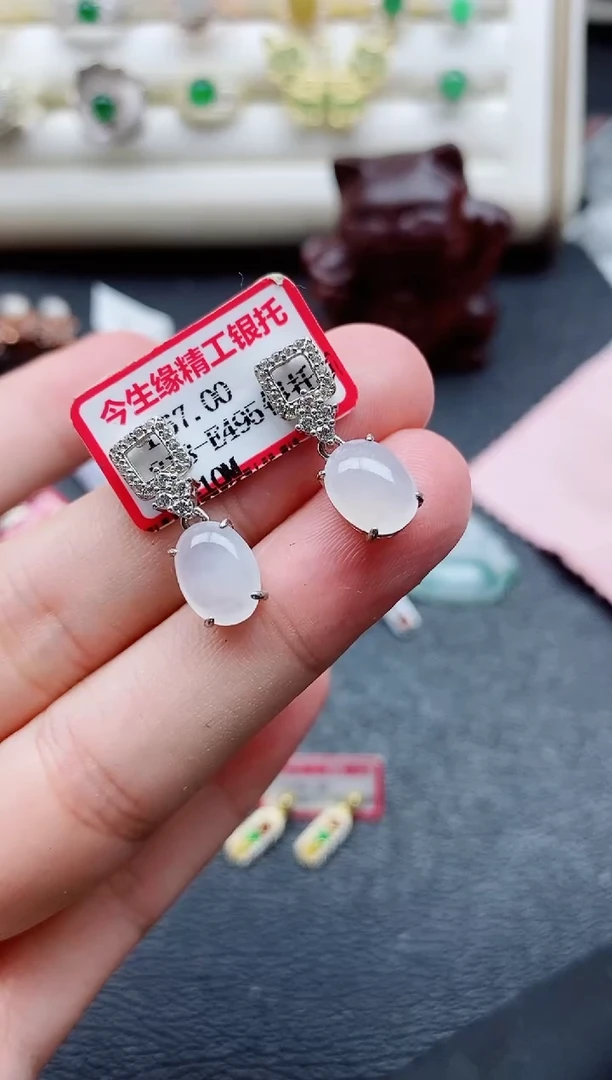 银S925镶嵌戒指翡翠1