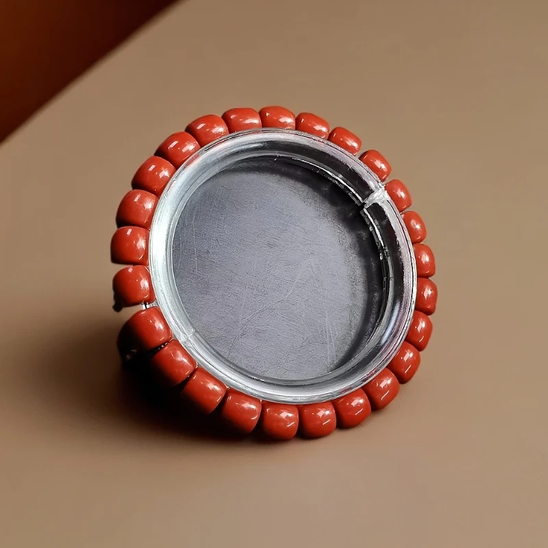 C256南红九口瓦西满色满肉直切9×8单圈手串