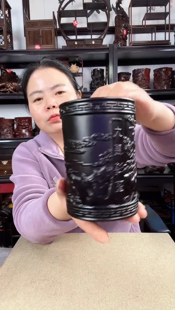 木大展笔筒老李红木工艺品