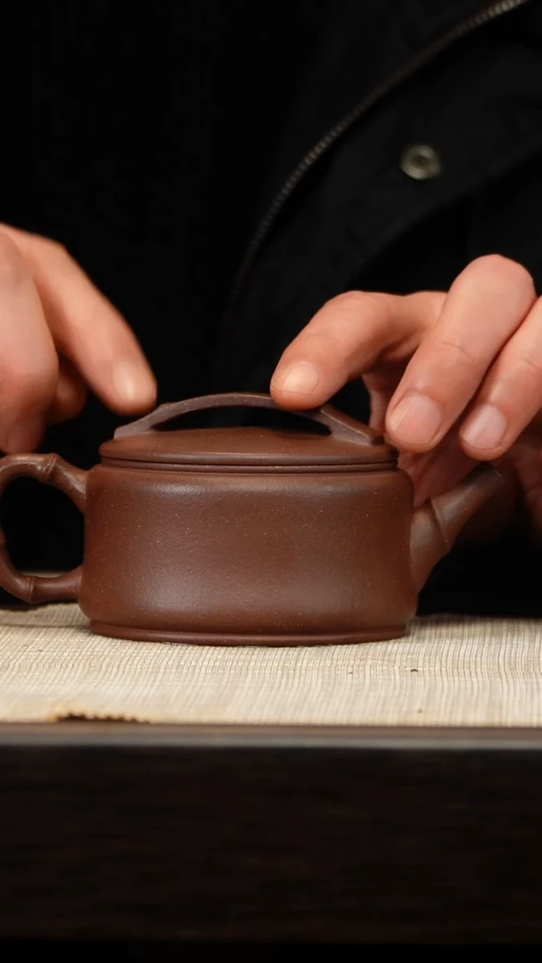 茶壶紫砂手磨料竹韵