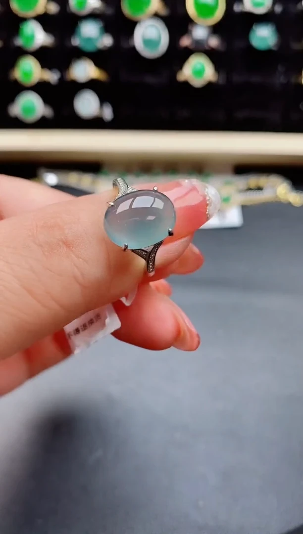 【闪购商品】翡翠戒指银S925镶嵌80500