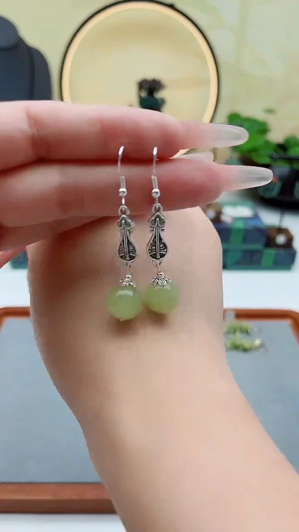 未镶嵌东陵石耳饰6233