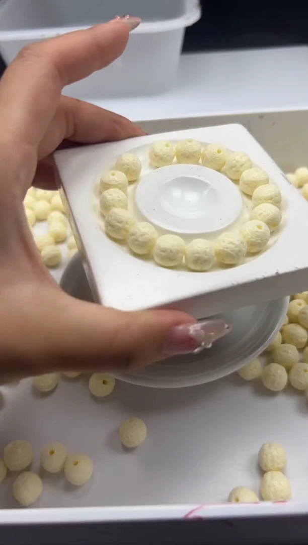 檀香木散珠珠x1406牙牙回纹墩珠11mm*3个