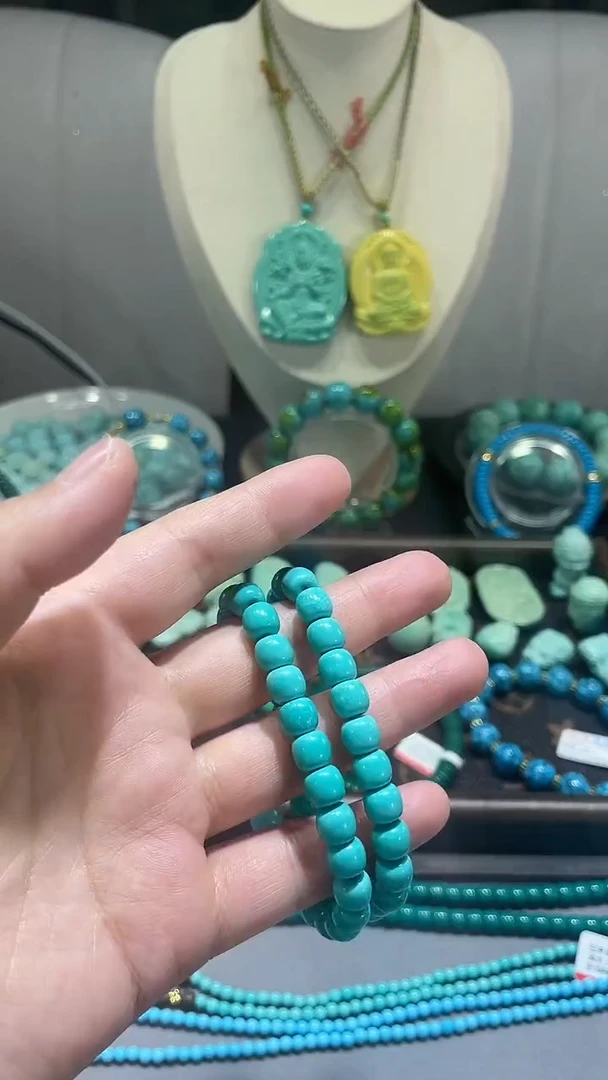 无无原创蓝色老型手串珠