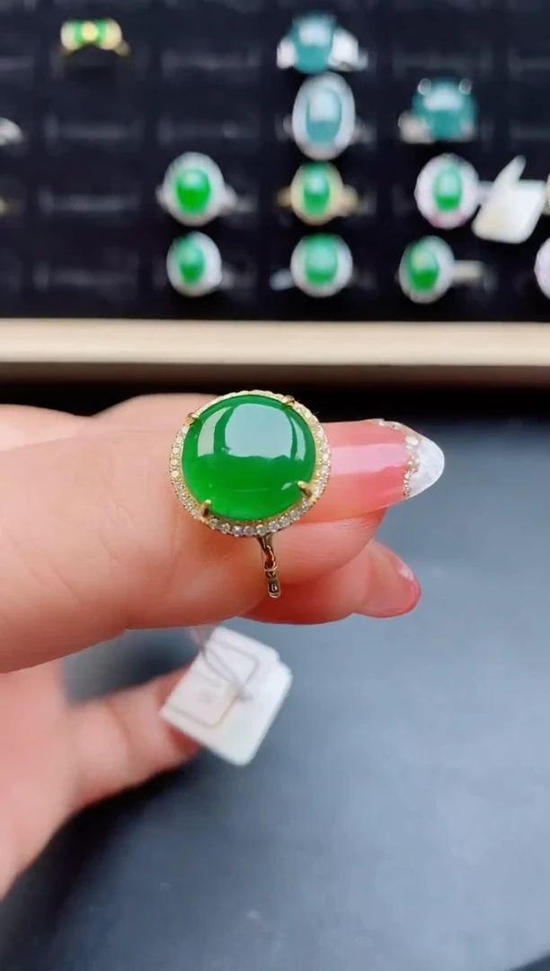 【闪购商品】翡翠戒指银S925镶嵌1211