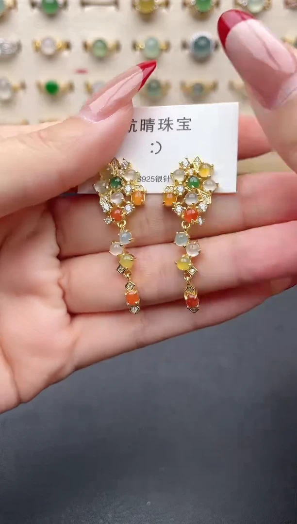 【闪购商品】翡翠戒指银S925镶嵌一物一证一礼盒