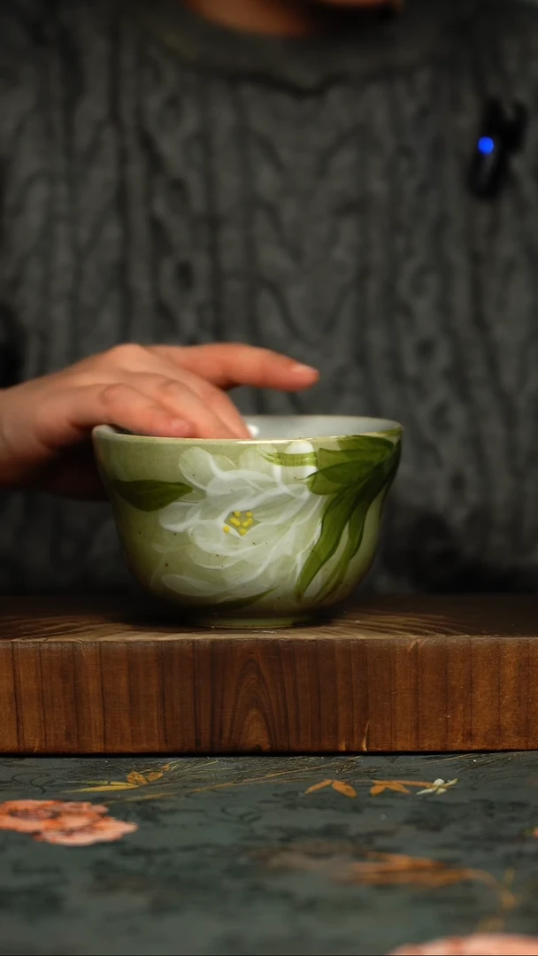 瓷片釉下彩手工手绘同款陶器