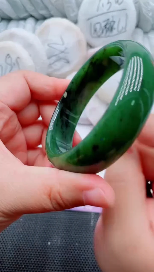 和田玉手镯未镶嵌E60-62-63