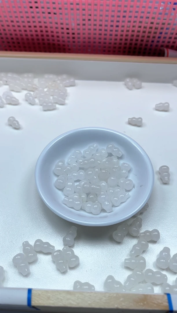 玛瑙/玉髓散珠未镶嵌m718 白玉葫芦 10颗9.9