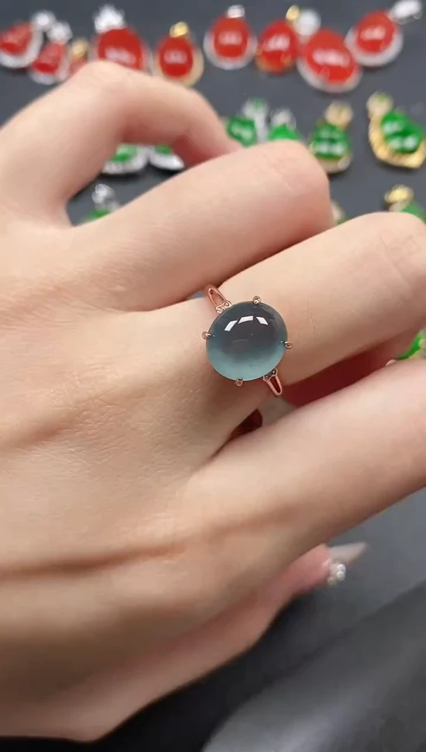 银S925镶嵌戒指翡翠51511