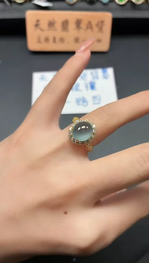 银S925镶嵌戒指翡翠1111