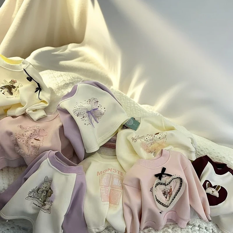 加绒女童内搭卫衣