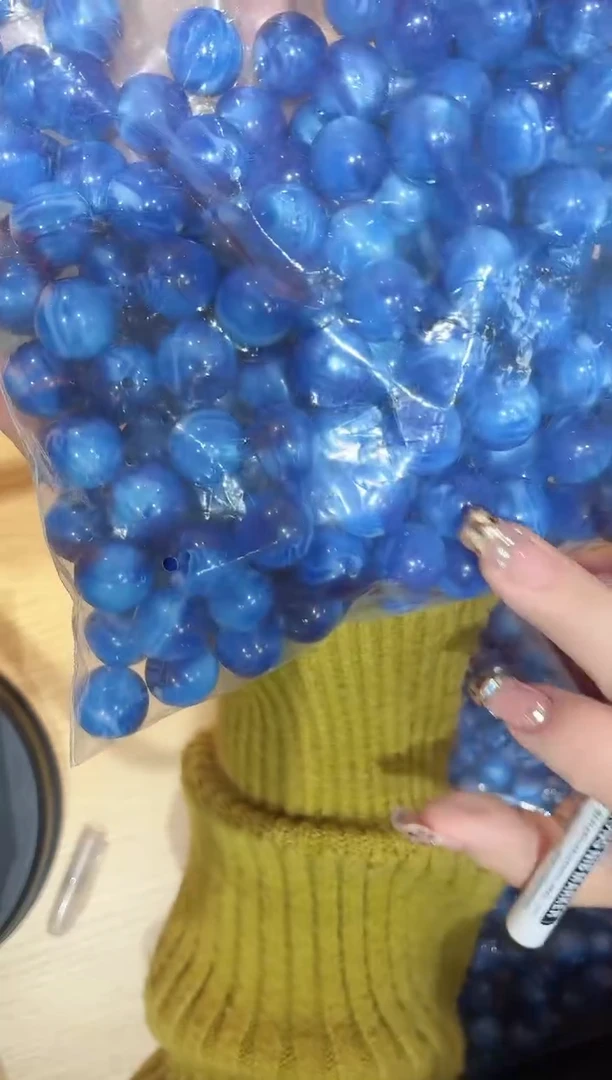 琉璃1446卡16珠子30颗蓝色