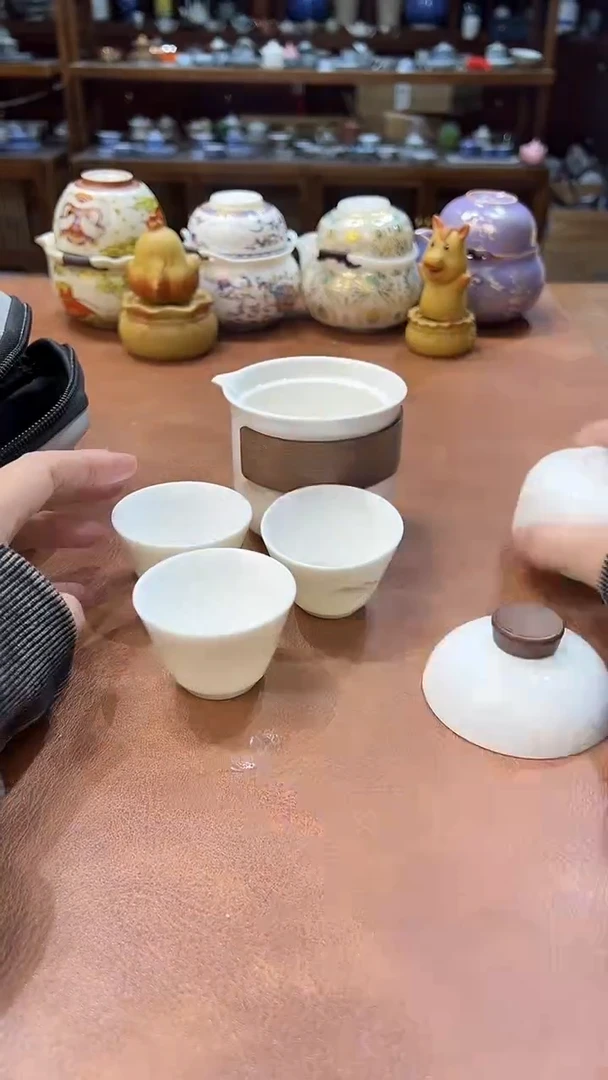 真的很便宜会开片的旅行茶具