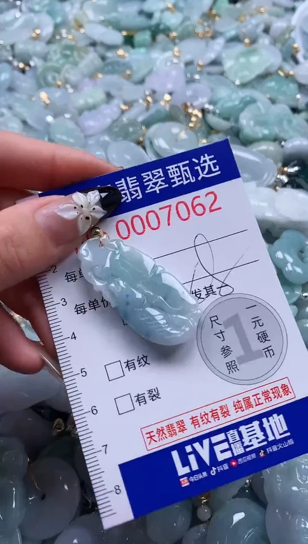 翡翠未镶嵌颈饰7062