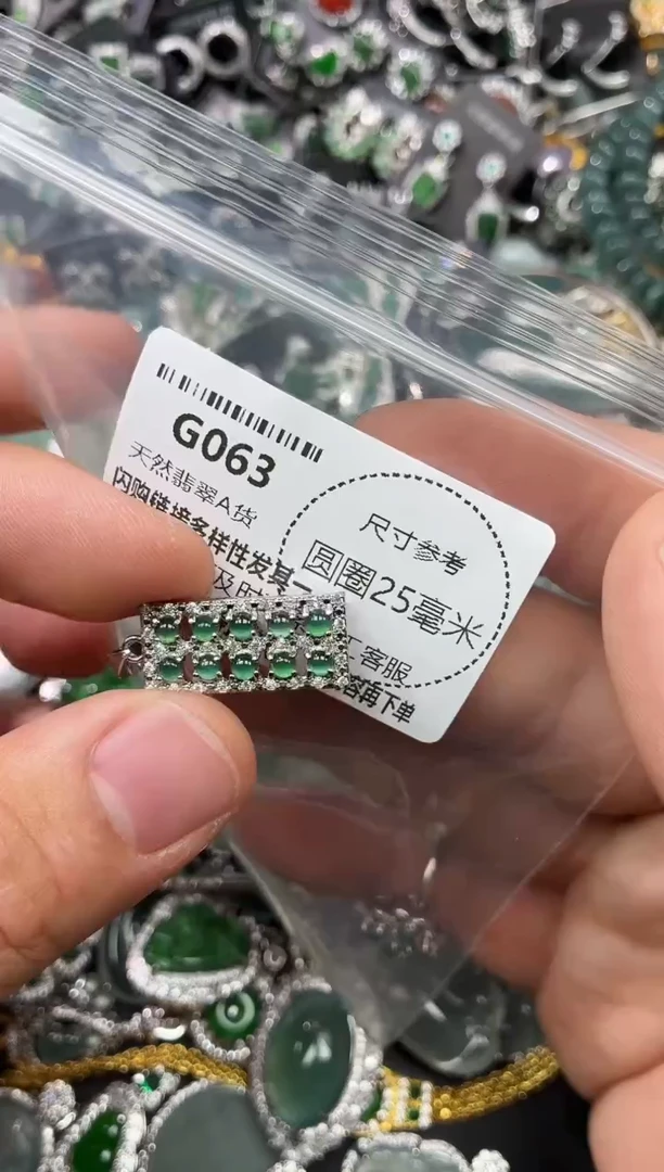 翡翠未镶嵌颈饰G063吊坠