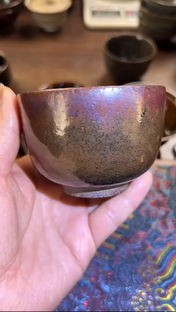 紫金色窑变主人杯
