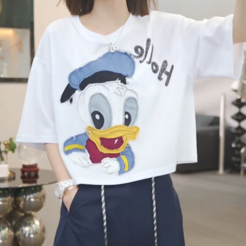 2025夏季新款时尚休闲气质t恤上衣