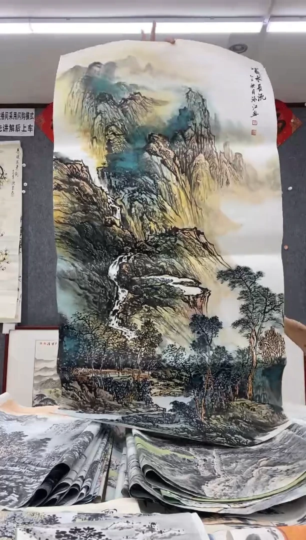 国画沈泳江 手绘 四尺整张138*68cm