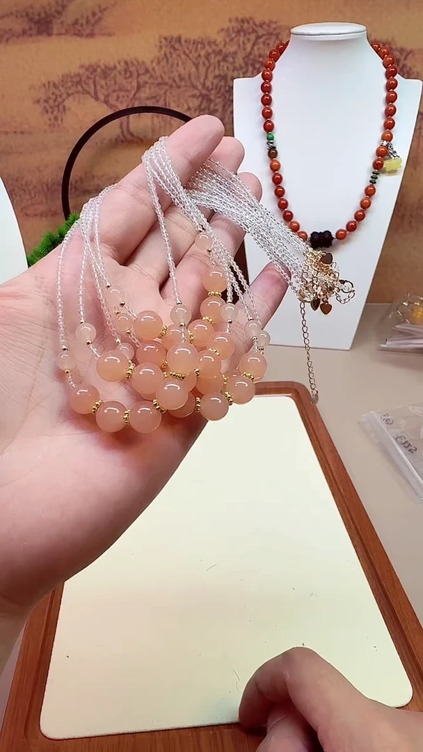 项链14K金镶嵌和田玉X117