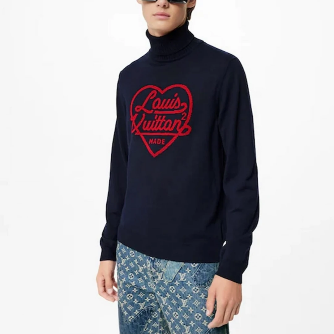 未使用 LouisVuitton/路易威登 BJ爱心Logo字母高领针织衫HMN05W