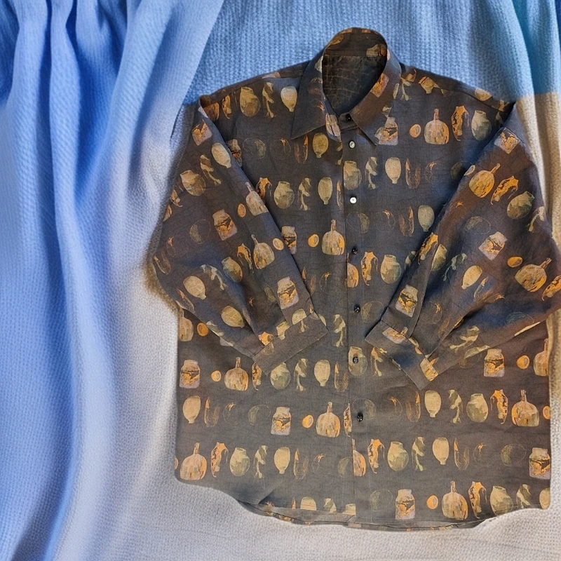 男友风衬衫龟纹陶艺花瓶