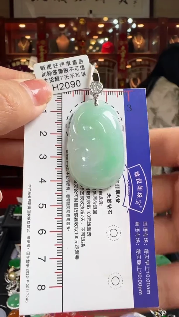 【闪购商品】翡翠颈饰18K金镶嵌H2090如意