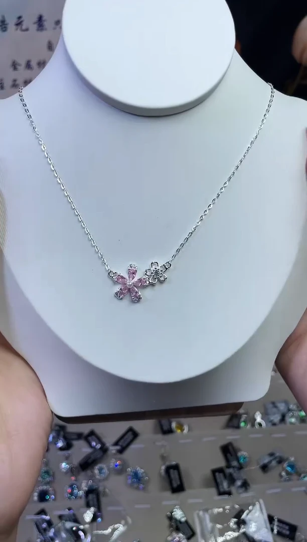 合成立方氧化锆925银编号F0196  套链