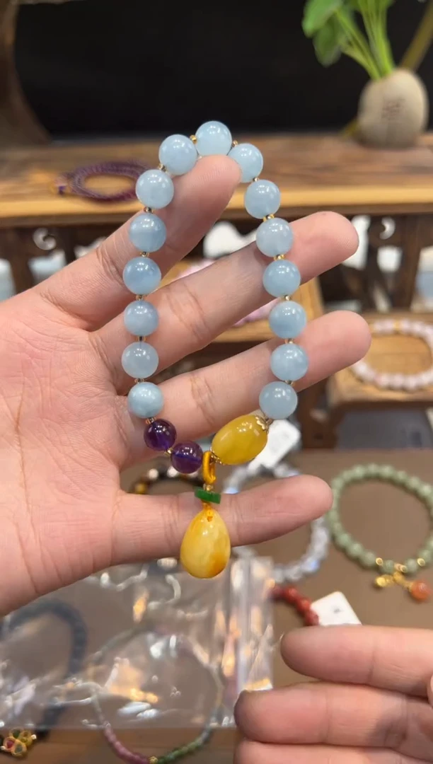 【闪购商品】海蓝宝石手链未镶嵌@@手饰