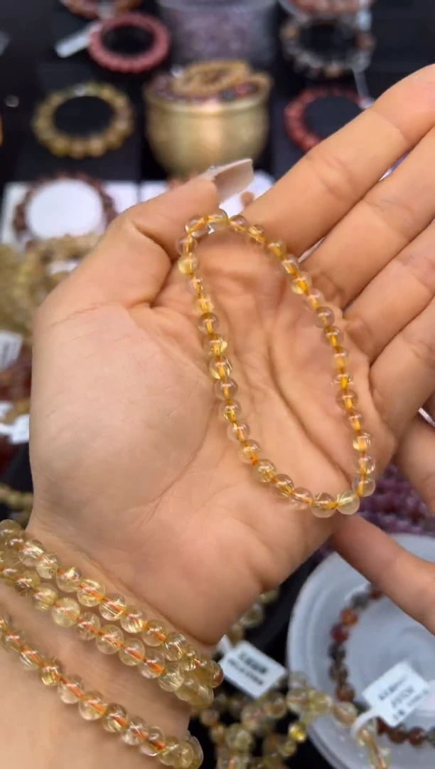 未镶嵌手串水晶金发晶5.6mm