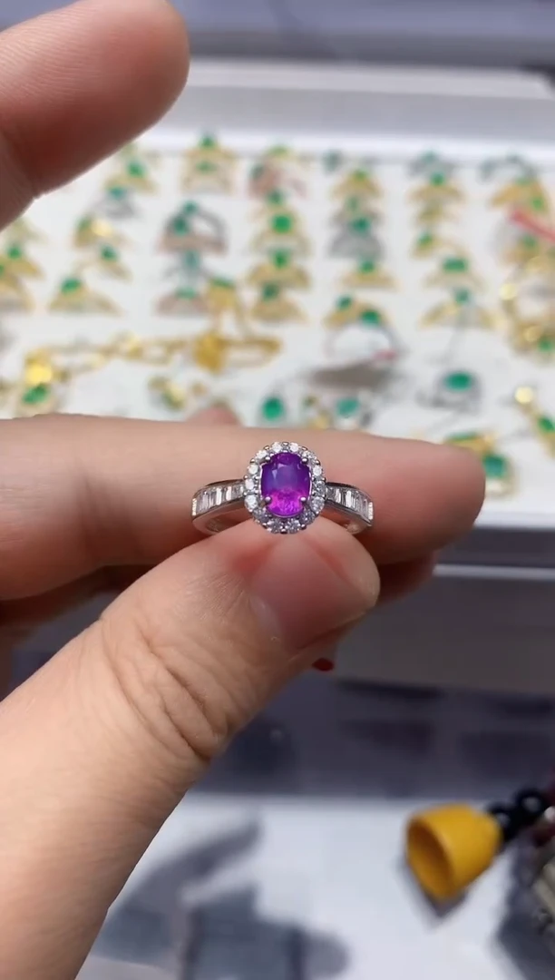 【闪购商品】蓝宝石戒指银S925镶嵌........