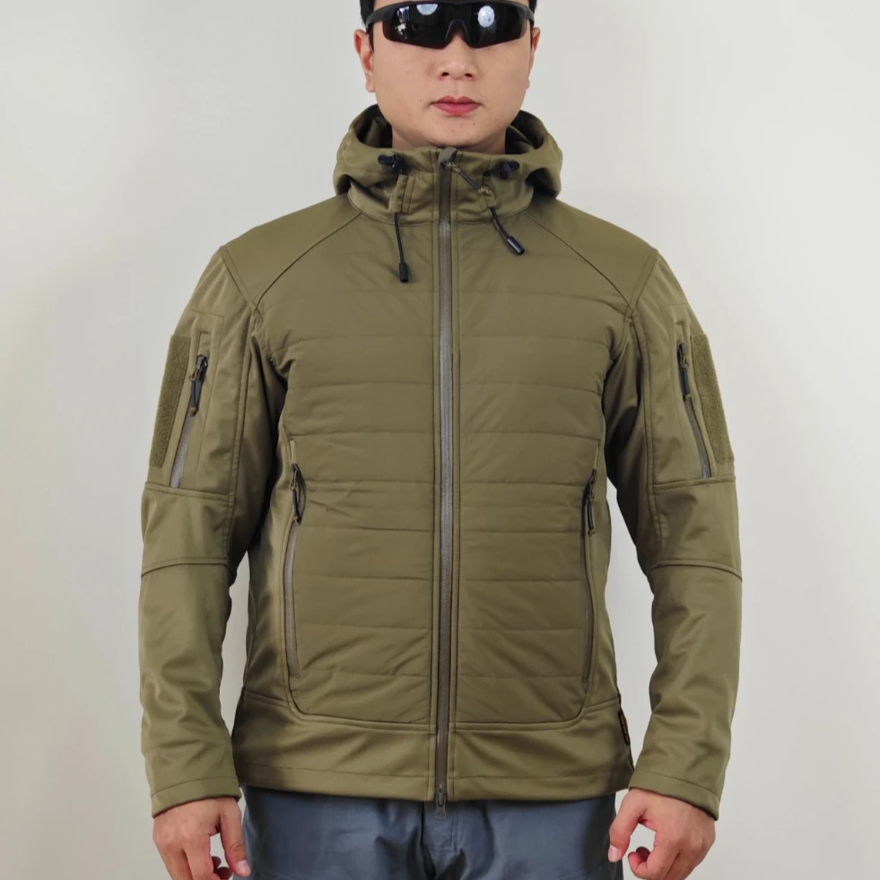 守望站秋冬保暖棉服户外战术棉服防风连帽保暖外套休闲百搭夹克男